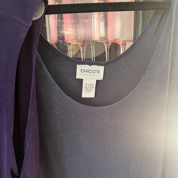 3 Chico's Tank Tops  - Blue - Purple and Silver - Picture 6 of 14
